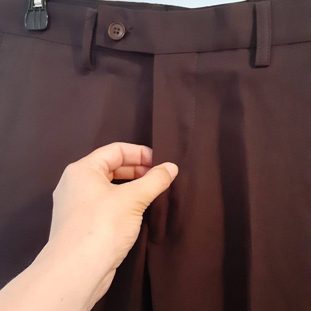 Rich Cocoa Brown Men's 32x33 Dress Slacks/Trousers Amazon's Find Brand - Picture 10 of 13